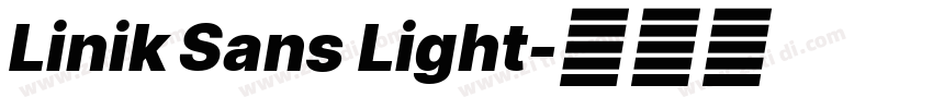 Linik Sans Light字体转换